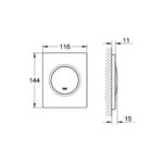 Grohe Nova Cosmopolitan Actuation plate chrome - Image 2