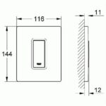 Grohe Skate Cosmopolitan Actuation plate chrome - Image 2
