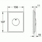 Grohe Skate Flush plate chrome - Image 2