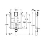 Grohe Uniset Element for WC with flushing cistern 80 mm - Image 2