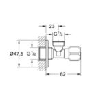 Grohe Universal Angle Valve 1/2" Chrome 10 Pieces - Image 2