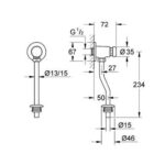 Grohe Press urinal flush valve chrome - Image 2