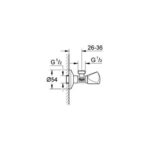 Grohe Angle valve 1/2" chrome - Image 2