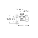 Grohe Universal Angle Valve 1/2" Chrome 10 Pieces - Image 2