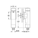 Grohe Rondo A.S. Flush valve for WC chrome - Image 2