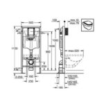 Grohe Rapid SL Element for WC, 1.13 m installation height - Image 2