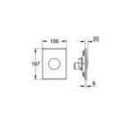 Grohe Skate Flush plate, stainless steel stainless steel - Image 2