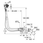 Grohe Talentofill Inlet-, pop-up and waste-system - Image 2