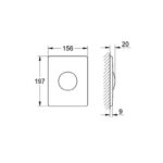 Grohe Skate Flush plate, stainless steel stainless steel - Image 2