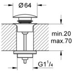 Grohe Waste set with push-open plug hard graphite - Image 2
