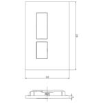 Cobra Actuator Plate For Concealed Cistern Rectangular Chrome - Image 2