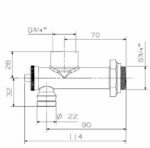 Cobra Geyser Draincock & Nut MXF 3/4 Rough Brass - Image 2