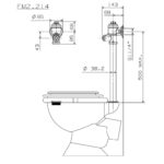 Cobra FM Toilet Flush Valve & Pipe Top Entry Exposed Chrome - Image 2
