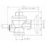 Cobra FJ Toilet Manual Flush Valve Exposed 20mm FI Connection Brushed Chrome - Image 2