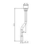 Cobra FJ Urinal Pipe Offset 215mm Chrome - Image 2
