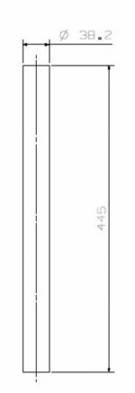 Cobra FM Toilet Pipe Straight 38.2X445 Chrome - Image 2