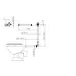 Cobra FJ Toilet Manual Flush Valve Concealed Back Flush 20mm FI Connection Brushed Chrome - Image 2