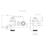 Cobra FM Manual Exposed Toilet Flush Valve Only 35mm FI Connection Chrome - Image 2