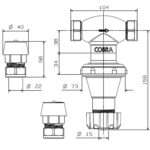 Cobra MF11 Pressure Control Valve 200kPa 22mm CXC Rough Brass - Image 2