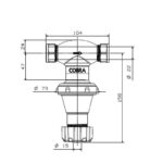 Cobra MF11 Pressure Control Valve 400kPa 22mm CXC Rough Brass - Image 2