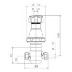 Cobra MF11 Pressure Control Valve 400kPa 15mm CXC Rough Brass - Image 2