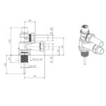 Cobra TP&S Valve & Banjo 400kPa MX22C Rough Brass - Image 2