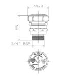 Cobra Vacuum Breaker 3/4 Male Rough Brass - Image 2