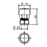 Cobra Vacuum Breaker 22mm CXC Rough Brass - Image 2