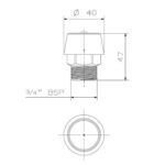 Cobra Vacuum Breaker 3/4 Male Rough Brass - Image 2