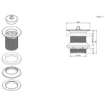 Cobra Waste Basin Unslotted With Plug 1&1/4Chrome - Image 2