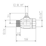 Cobra Municipal Ball Valve 15mm Rough Brass - Image 2