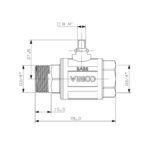 Cobra Municipal Ball Valve 20mm Rough Brass - Image 2