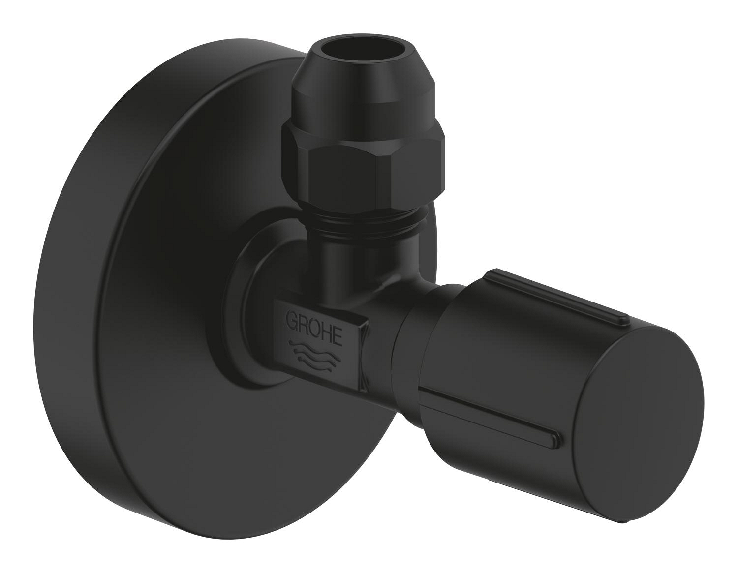 22074KF0.jpg Grohe Angle Valve 1/2" X 3/8" Phantom Black - Image 1