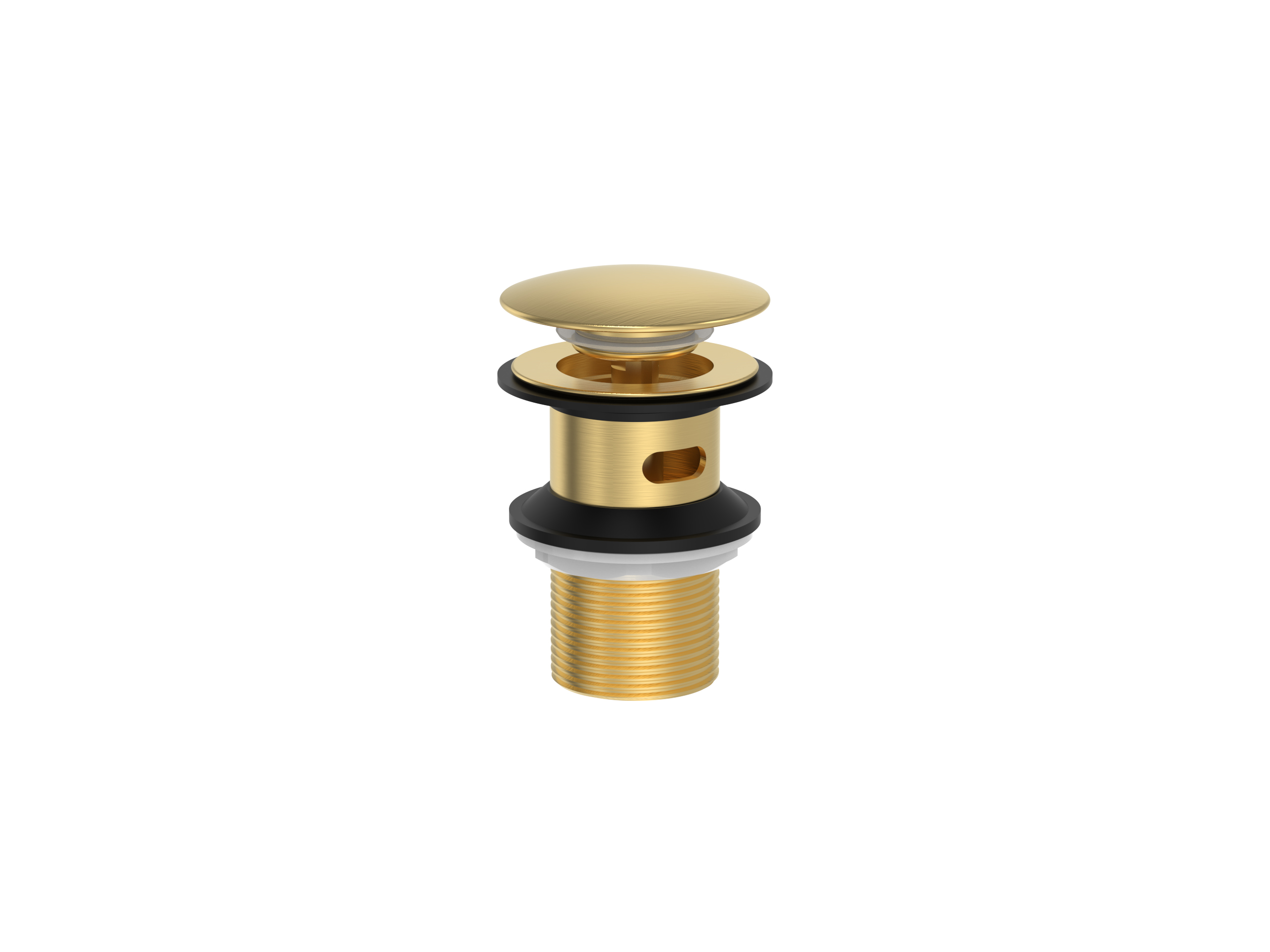 302-32BG.jpg Cobra Seine Waste Basin Click Slotted Brushed Gold - Image 1