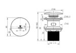 Cobra Waste Basin Click Slotted 32 Matte Black - Image 2
