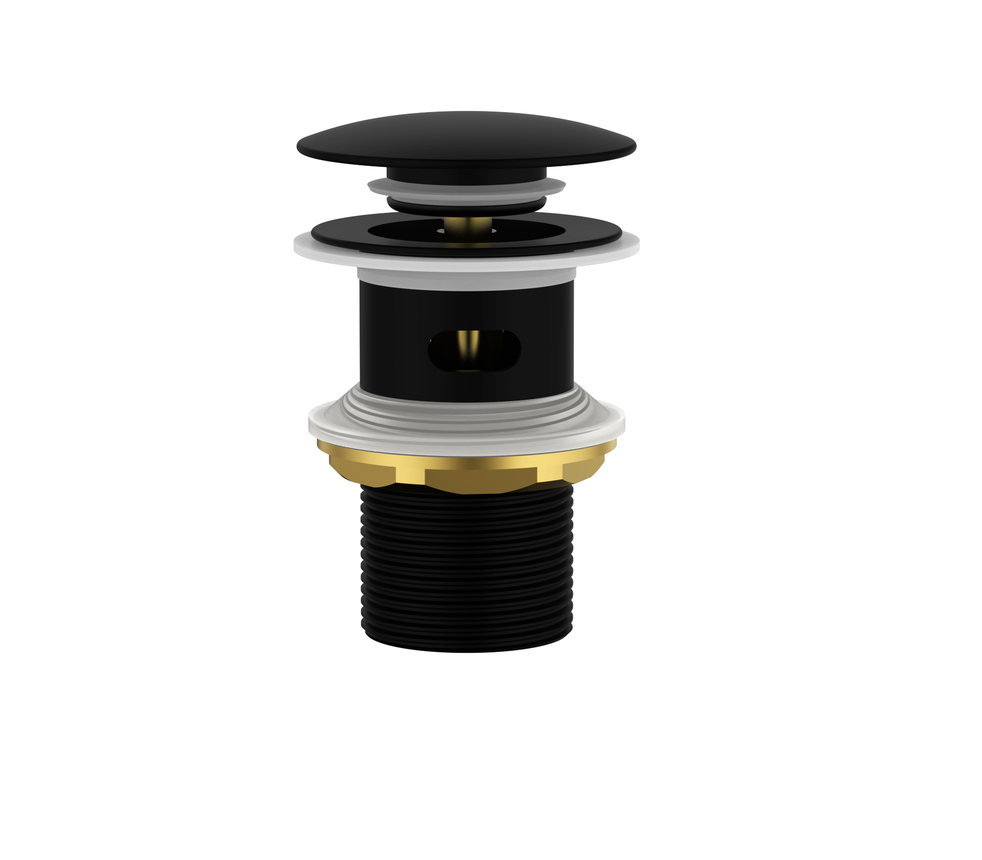 302-32BLK.jpg Cobra Waste Basin Click Slotted 32 Matte Black - Image 1