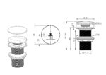 Cobra Seine Waste Basin Click unslotted Brushed Nickel - Image 2