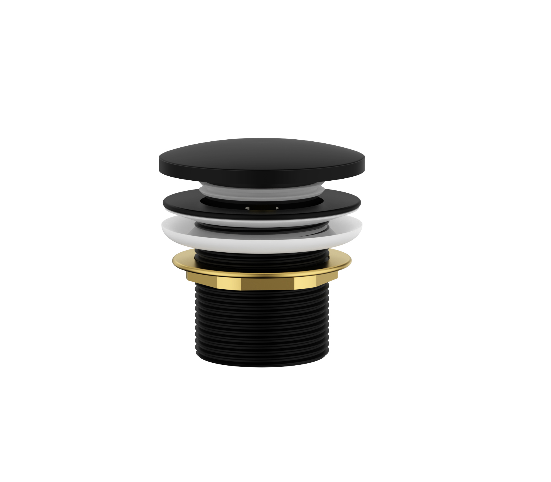 318-40BLK.jpg Cobra Waste Bath Click Unslotted Matte Black - Image 1