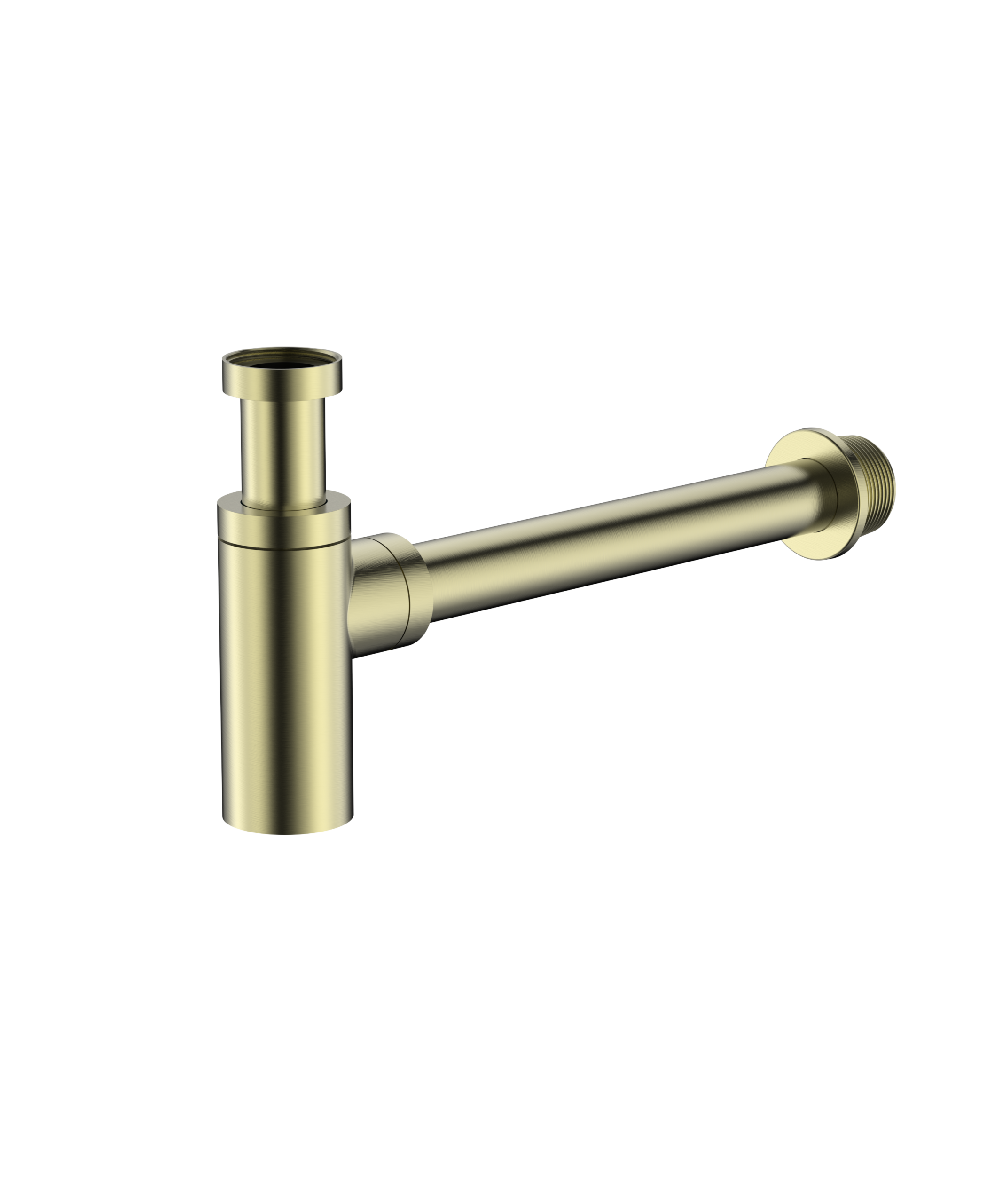 340BG.png Cobra Seine Bottle Trap Round With Waste Pipe 32mm Brushed Gold - Image 1