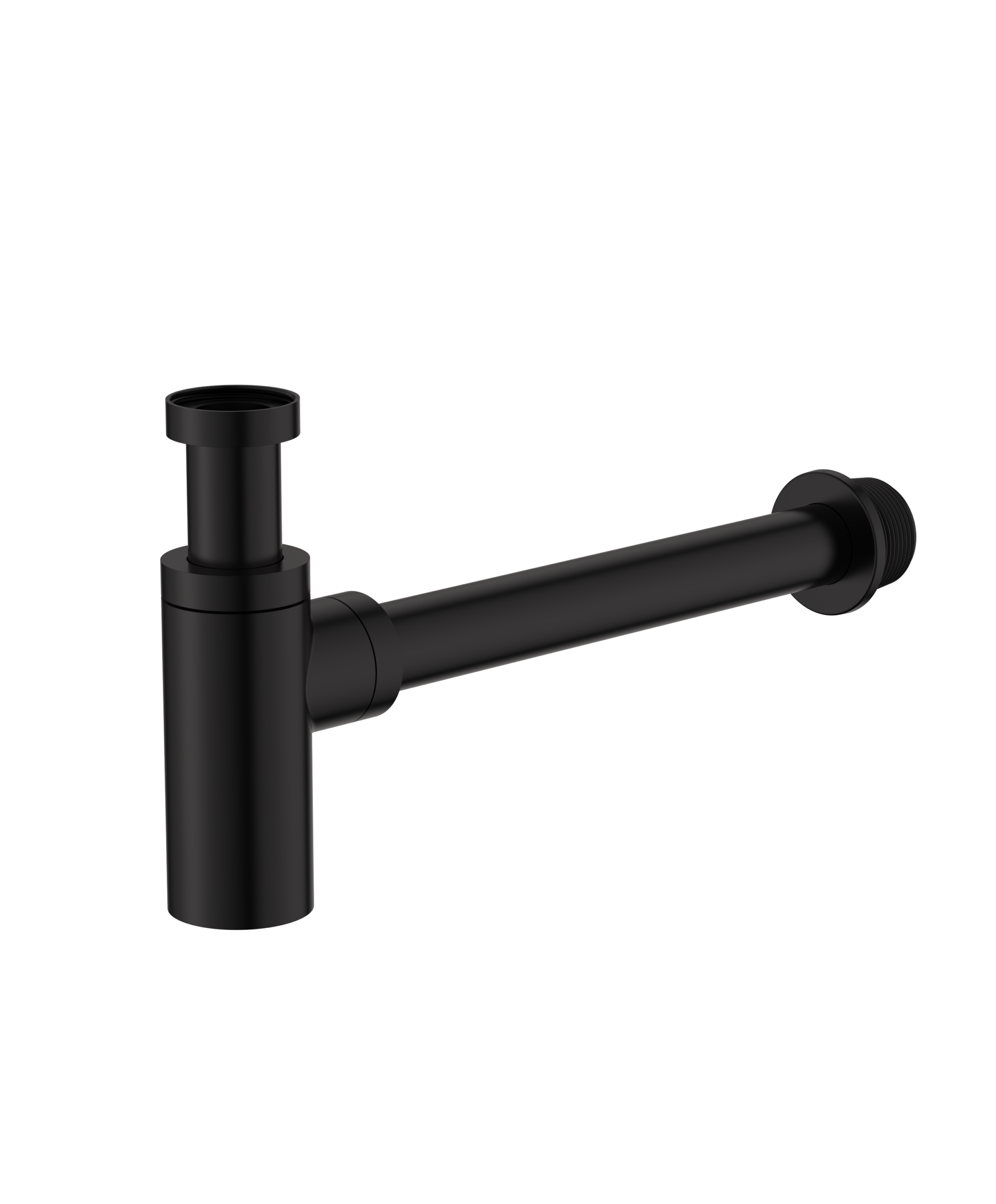 340BLK.png Cobra Seine Bottle Trap Round With Waste Pipe 32mm Matte Black - Image 1