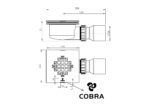 Cobra Seine Shower Waste Square Chrome - Image 2