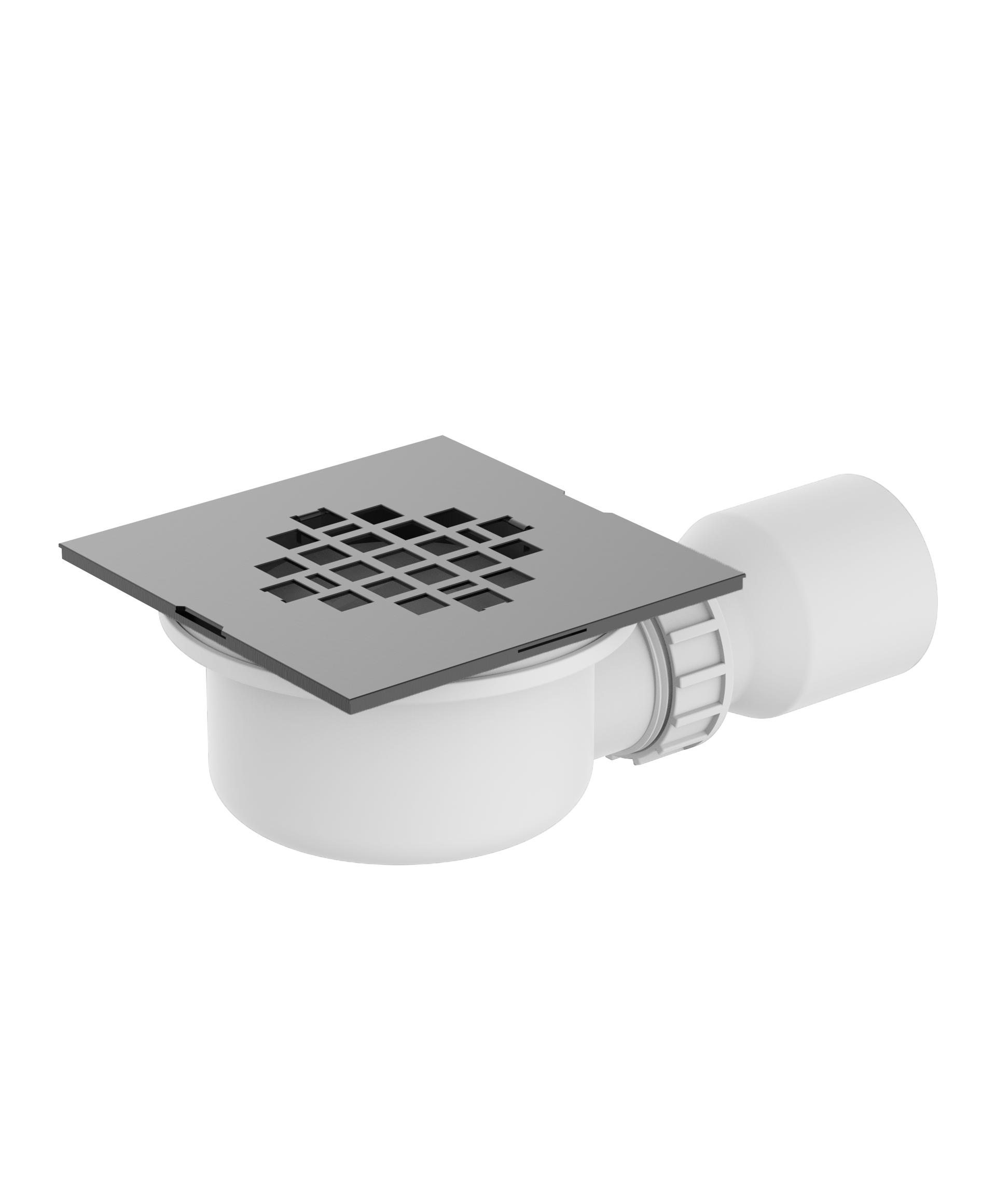 373SQBGG.jpg Cobra Seine Shower Waste Square Brushed Gun Grey - Image 1