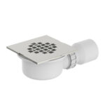 Cobra Seine Shower P Trap Square Grid Brushed Nickel