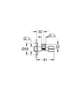 Grohe Angle Valve 1/2" Chrome - Image 2