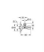 Grohe Angle Valve 1/2" X 3/8" Phantom Black - Image 2