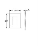 LAUNCHING MAY 2026 Grohe Spa Flush Plates Square With Silk Motion Technology Brushed Hard Graphite - Image 2