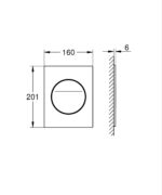 LAUNCHING MAY 2026 Grohe Spa Flush Plates Round With Silk Motion Technology Chrome - Image 2