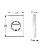 LAUNCHING MARCH 2026 Grohe Nova Cosmopolitan S Flush Plate Brushed Hard Graphite - Image 2