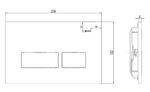 Cobra Actuator Plate For Concealed Cistern Rectangular Matte Black - Image 2