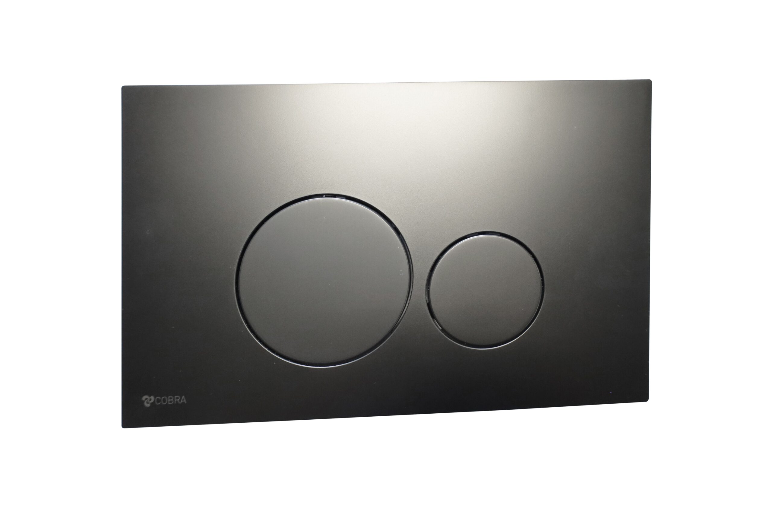 CC-PLATE-RND-MB.jpg Cobra Actuator Plate For Concealed Cistern Round Matte Black - Image 1